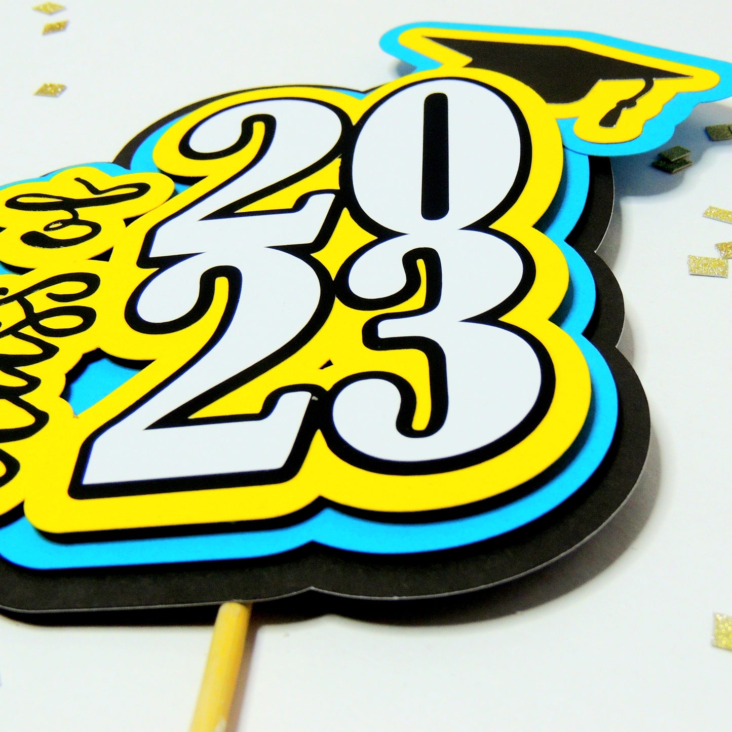 3D Class of 2023 Cake Topper