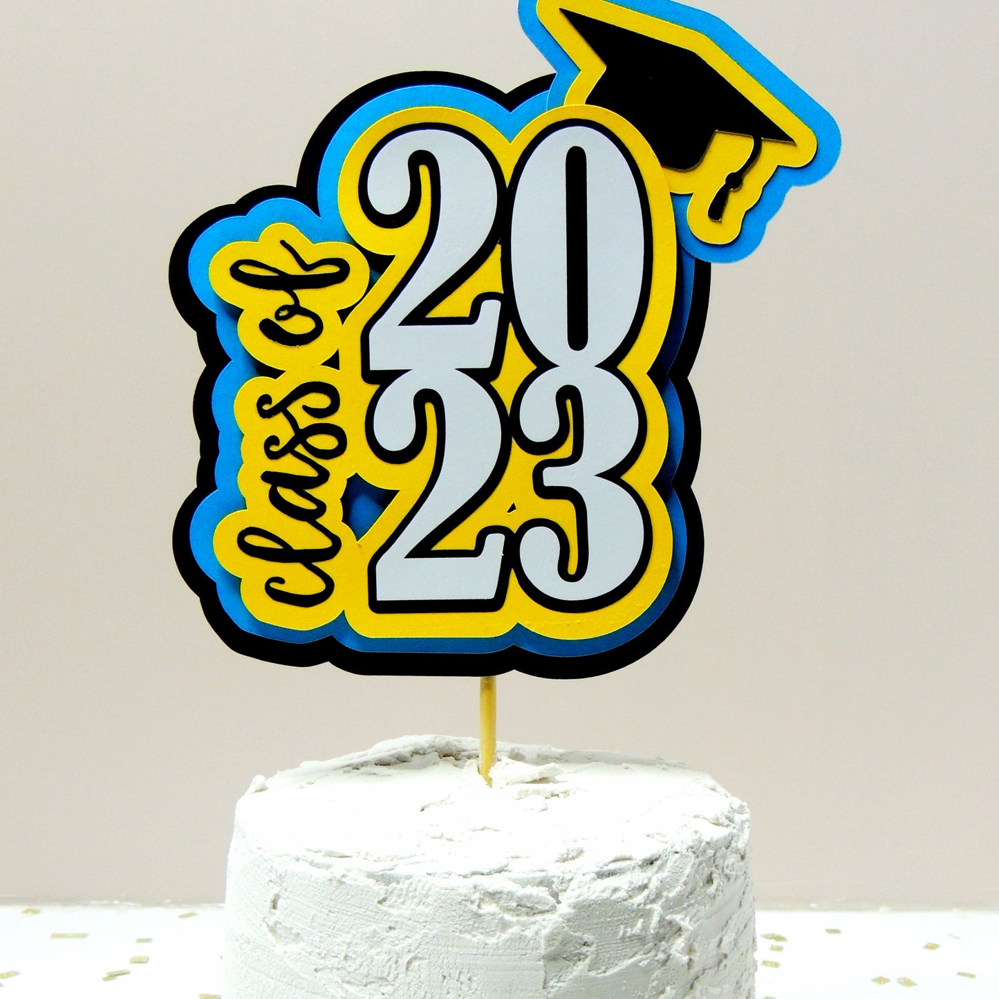 3D Class of 2023 Cake Topper
