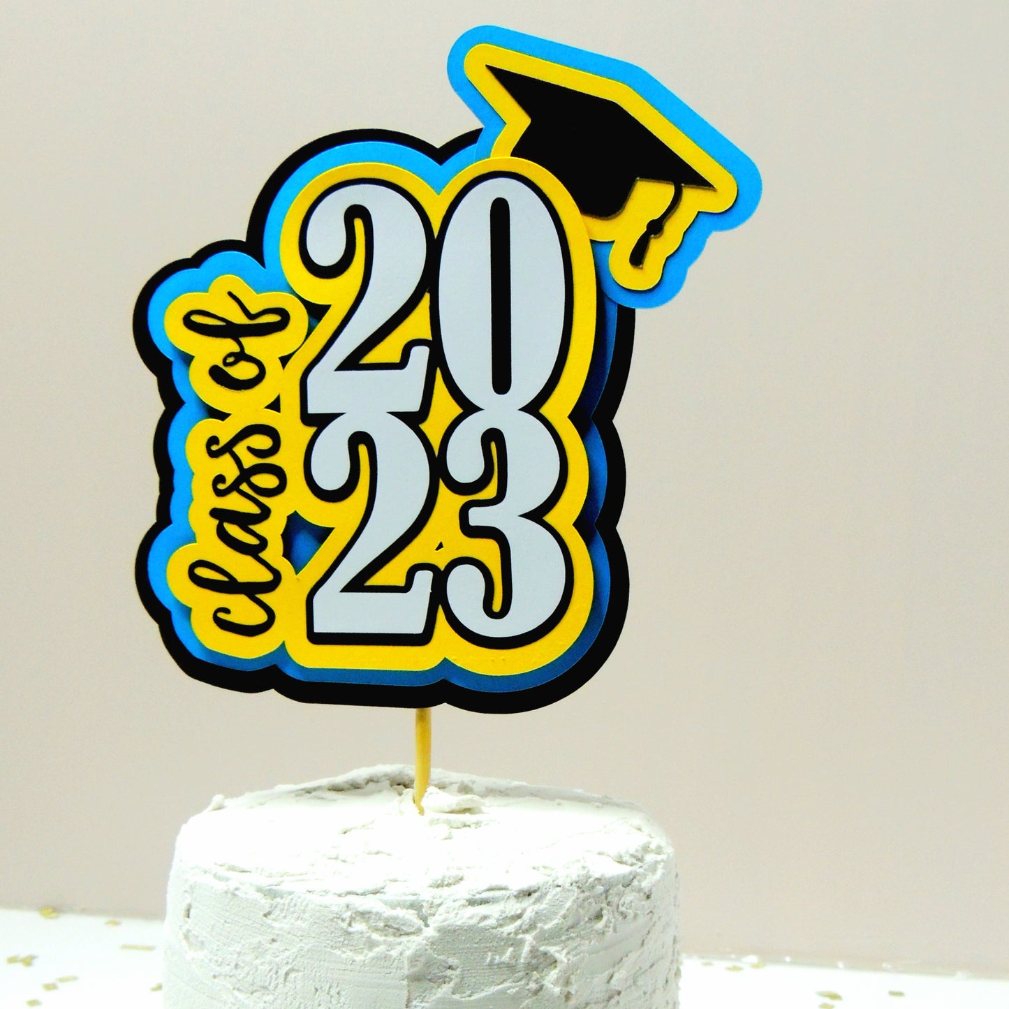 3D Class of 2023 Cake Topper