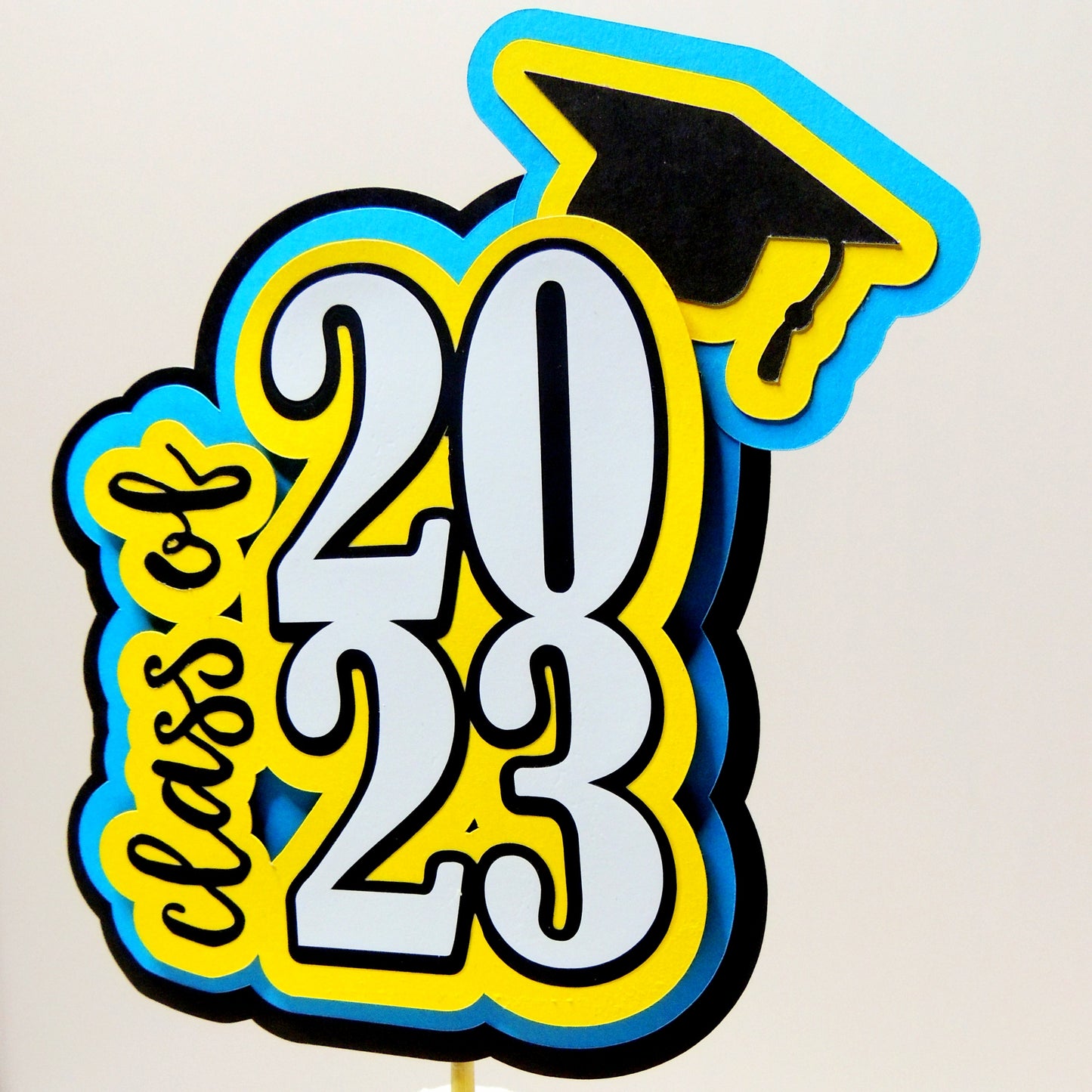3D Class of 2023 Cake Topper