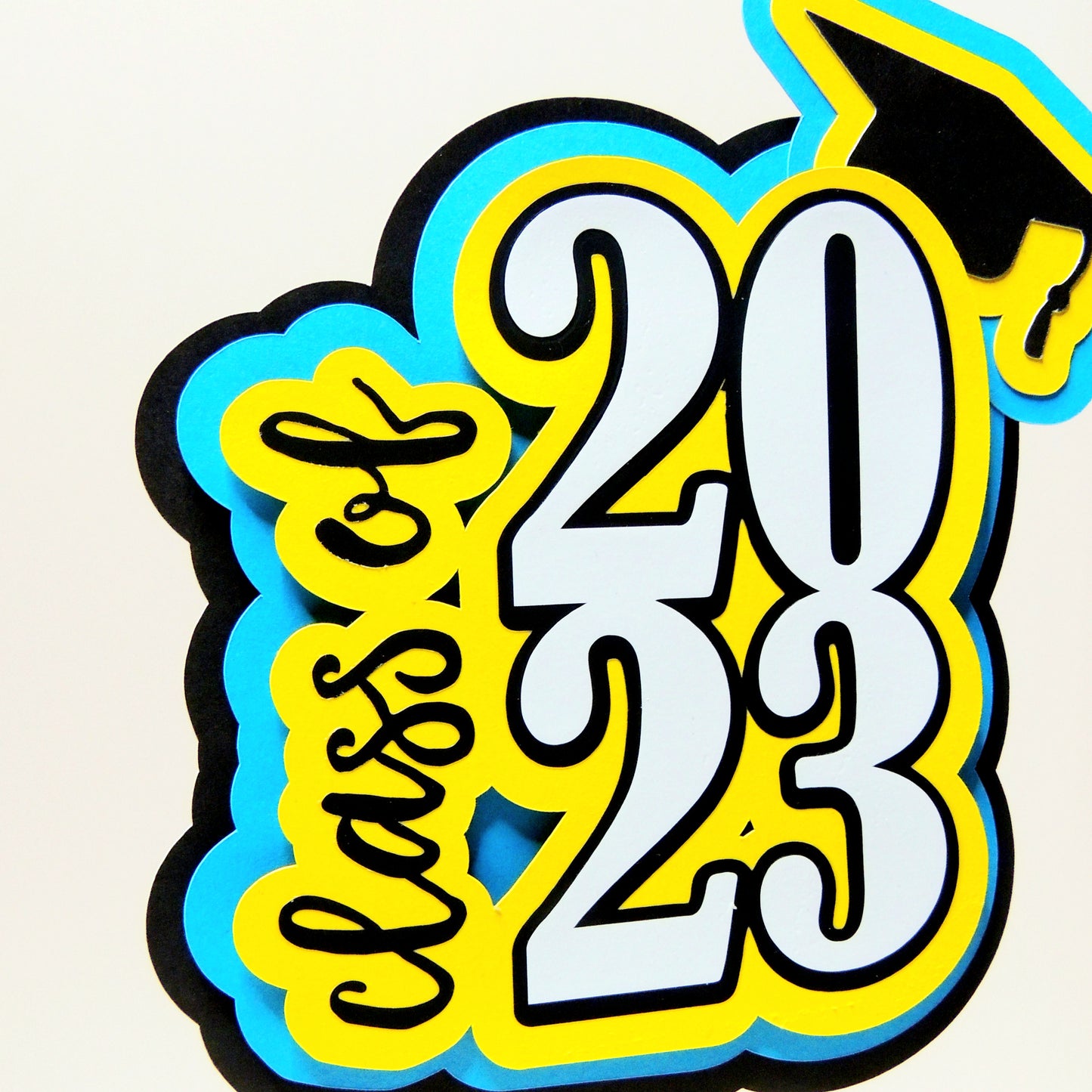 3D Class of 2023 Cake Topper