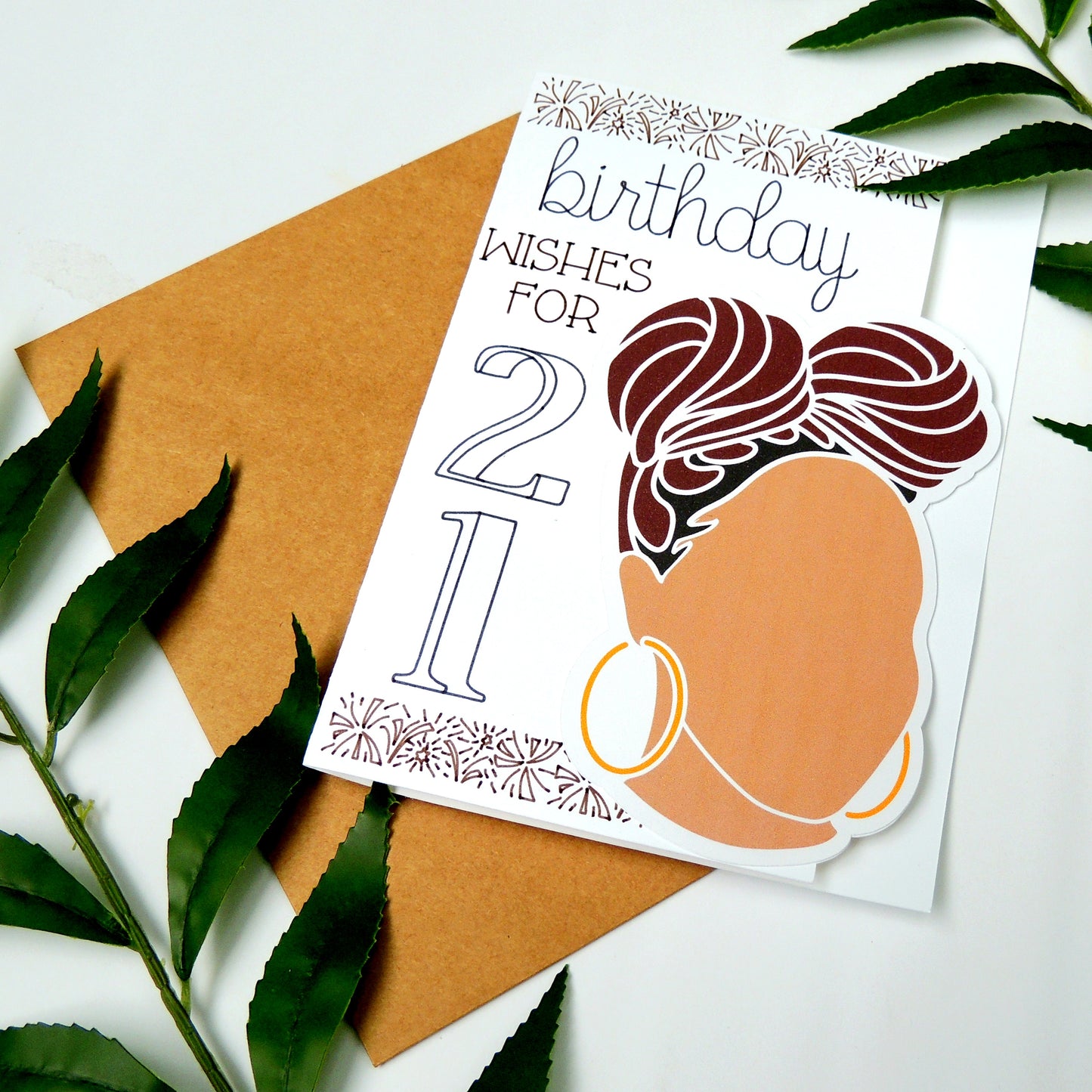 21st Birthday African American Greeting Card