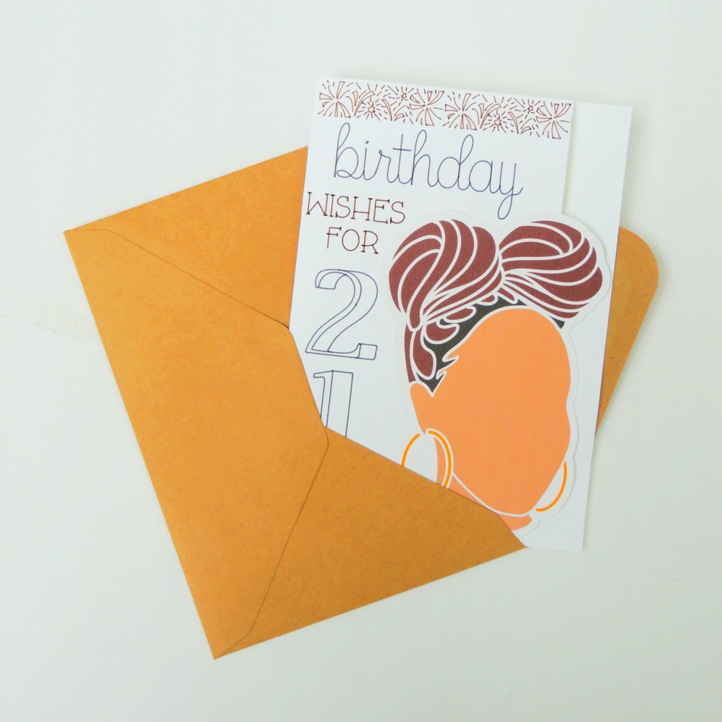 21st Birthday African American Greeting Card