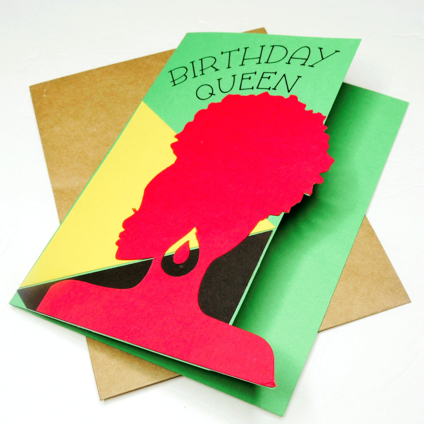 Pan African Birthday Queen Greeting Card