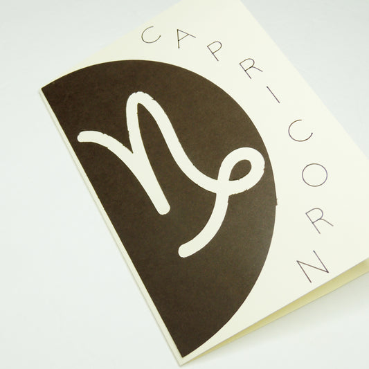 Neutral Capricorn Zodiac Greeting Card