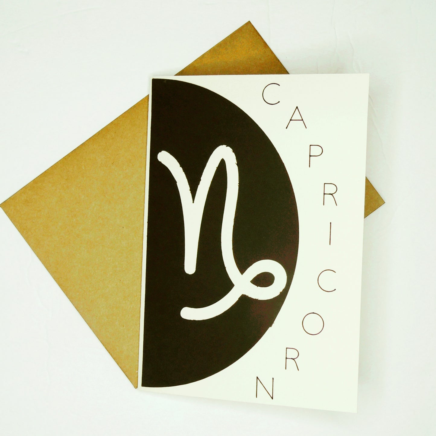 Neutral Capricorn Zodiac Greeting Card