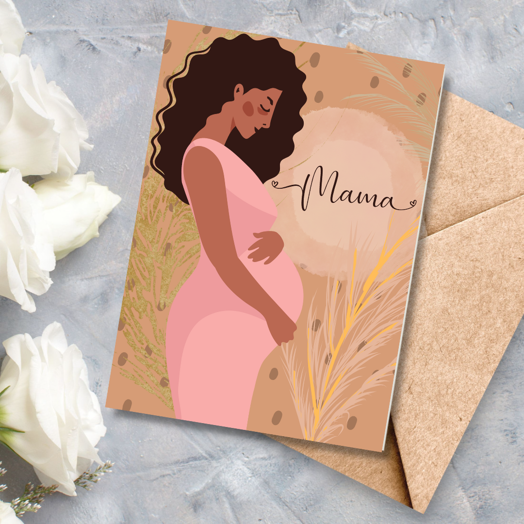 African American New Mom Greeting Card