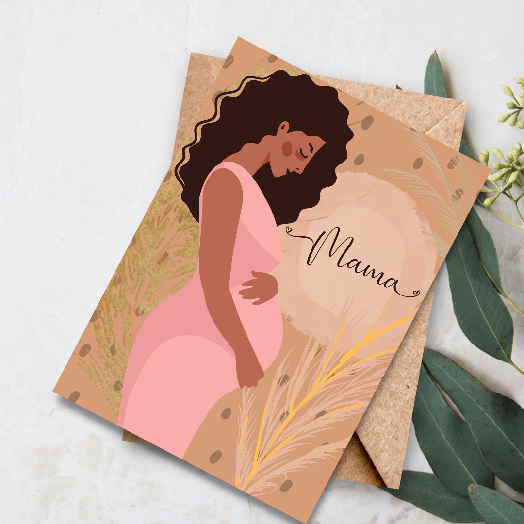 African American New Mom Greeting Card