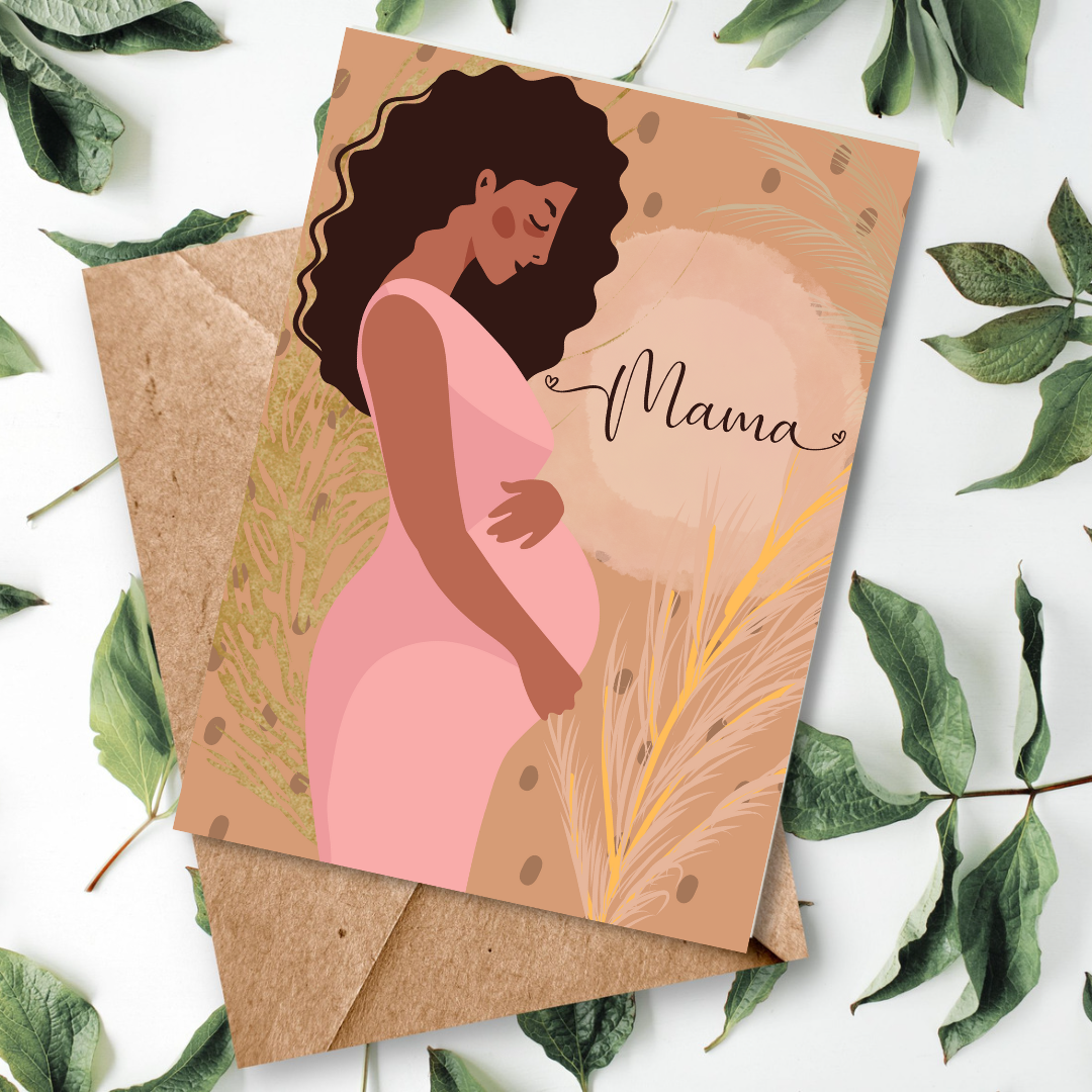 African American New Mom Greeting Card