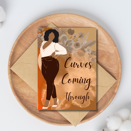 Curvy Girl African American Greeting Card
