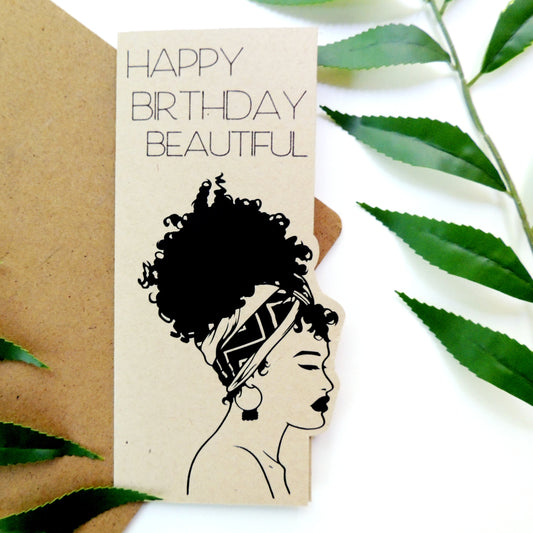 Neutral Black Woman Money Holder Greeting Card