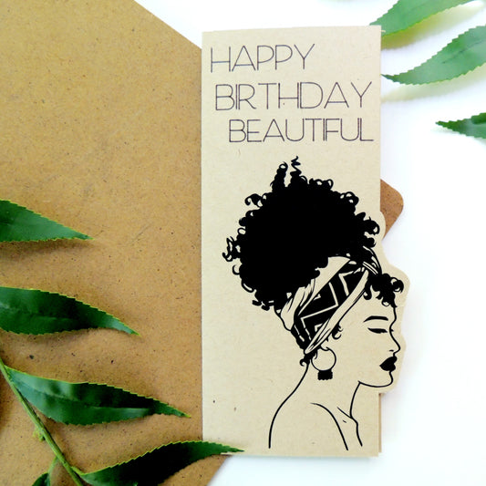 Neutral Black Woman Money Holder Greeting Card