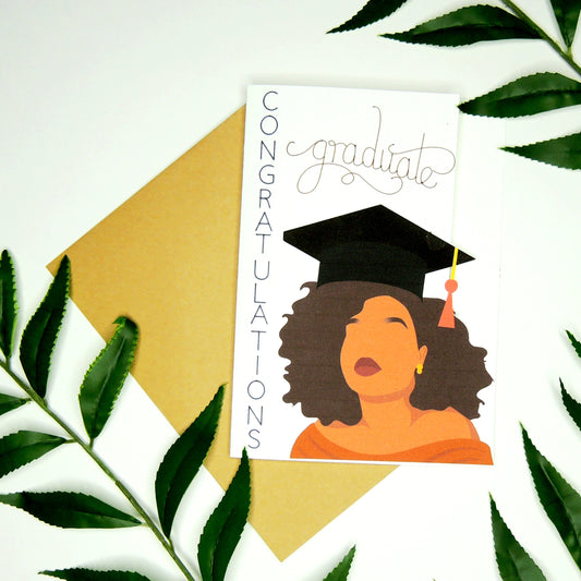Brown Skin Graduation Card