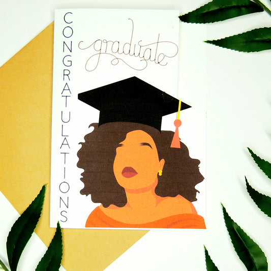 Brown Skin Graduation Card