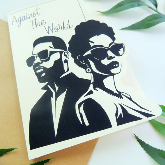 Vintage Black Love Anniversary Greeting Card