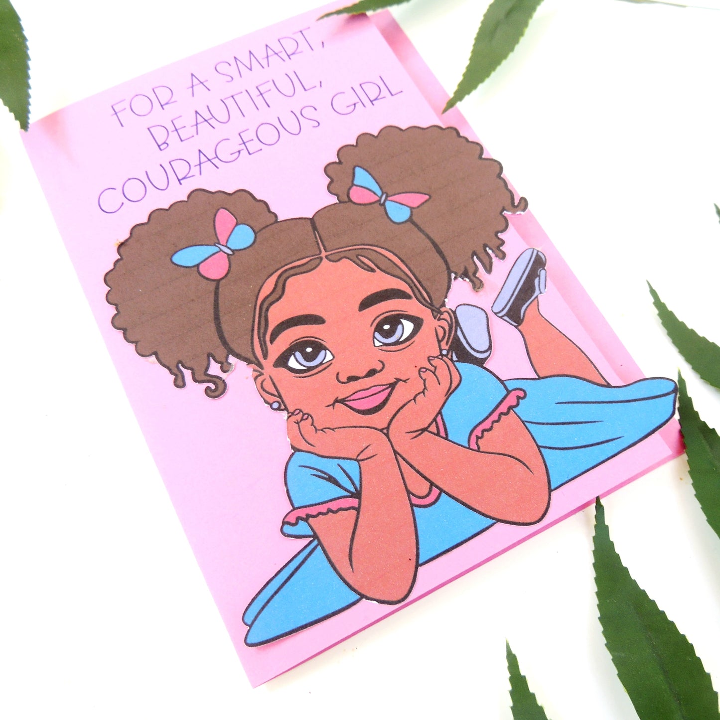 Smart, Beautiful, Courageous – Black Girl Empowerment Greeting Card