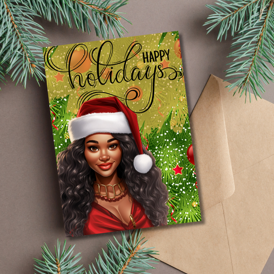 Fun and Festive African American Christmas Card