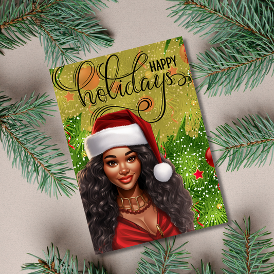 Fun and Festive African American Christmas Card