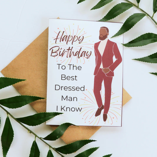 Black Male Birthday Card