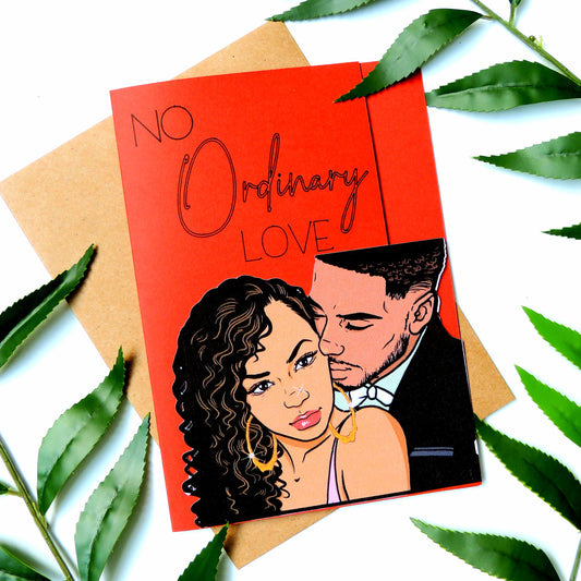 No Ordinary Love Black Love Card