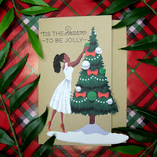 Black Woman Christmas Card