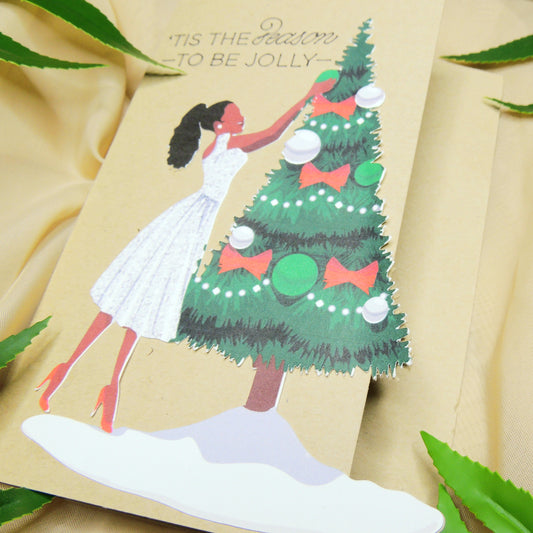 Black Woman Christmas Card