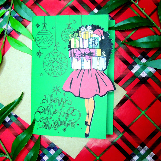 Black Woman Christmas Card