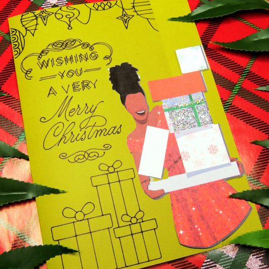 Black Woman Gift Christmas Card