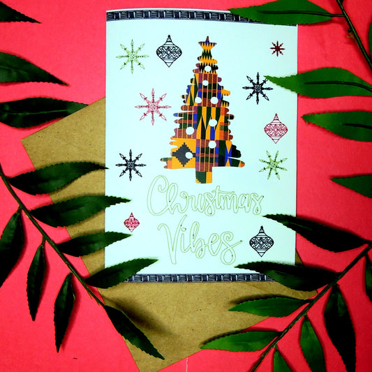 Kente Tree Christmas Card
