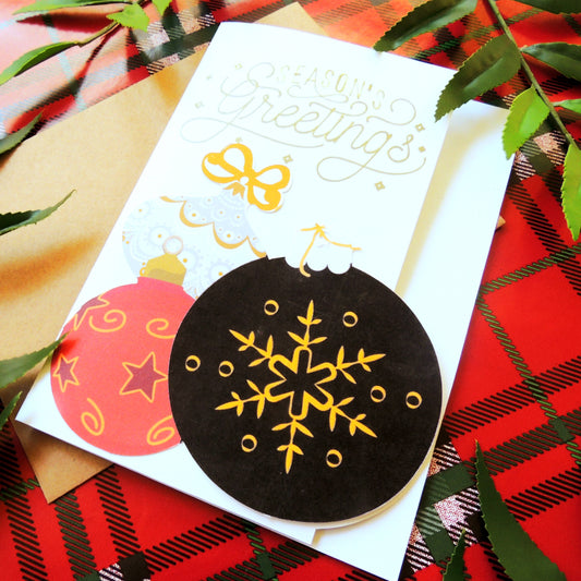 Neutral Ornament Holiday Card