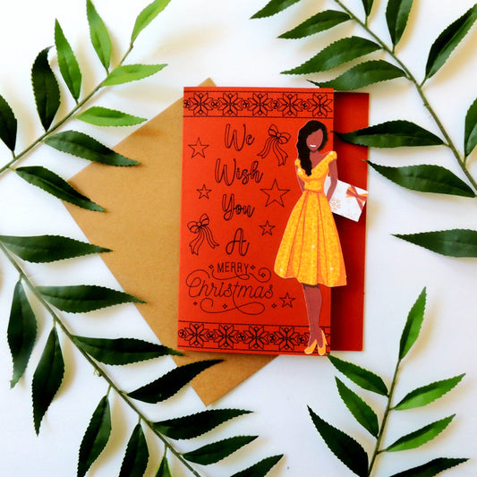 African American Woman Holiday Card