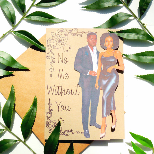 No Me African American Anniversary Greeting Card