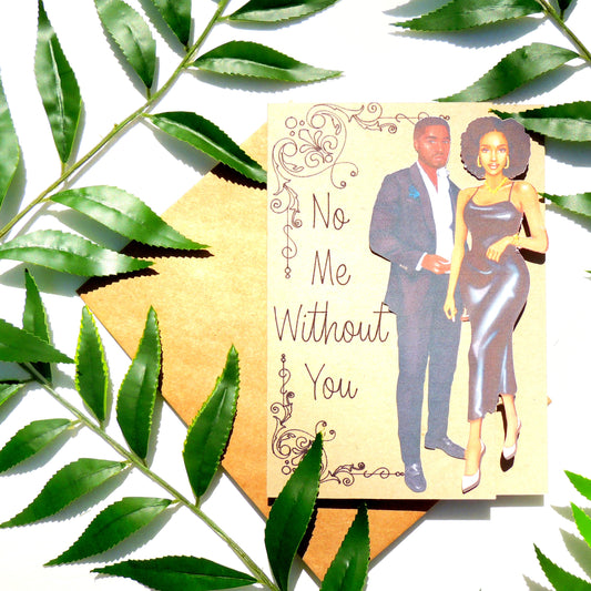 No Me African American Anniversary Greeting Card