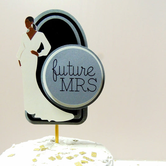 Future Mrs. Bridal Cake Topper