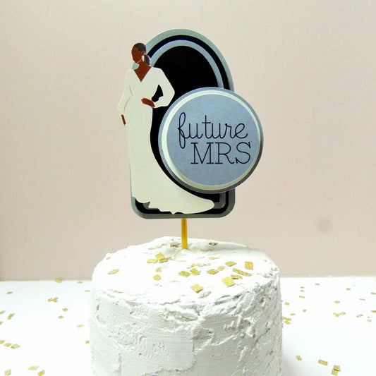 Future Mrs. Bridal Cake Topper