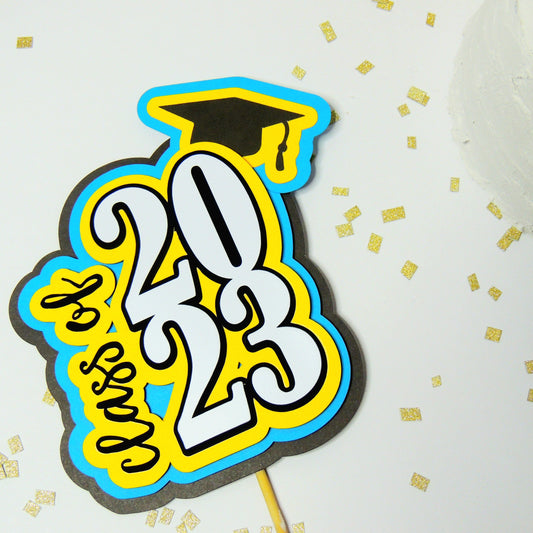 3D Class of 2023 Cake Topper