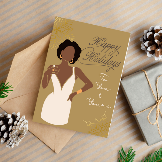 Elegant Woman Holiday Card