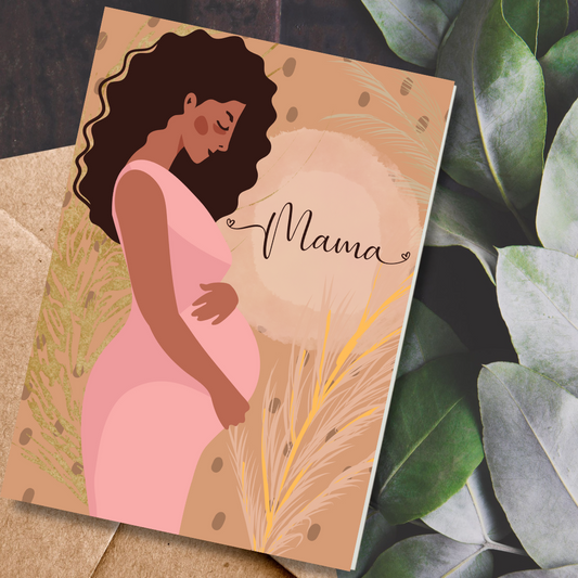 African American New Mom Greeting Card