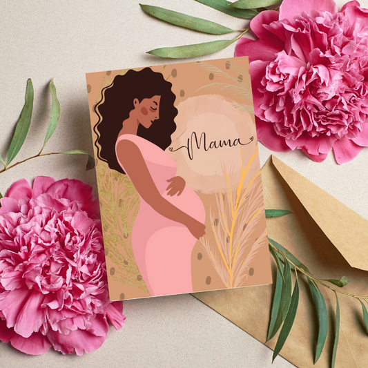 African American New Mom Greeting Card
